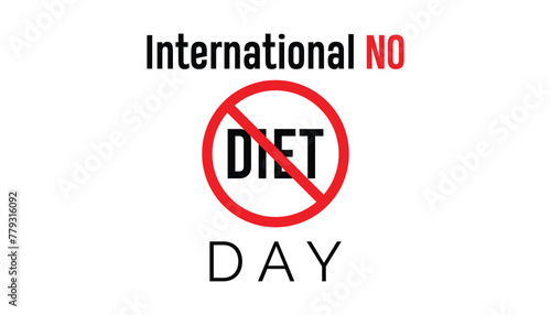 Free Download International No Diet Day observed every year in May. Template for background, banner, card, poster with text inscription. - GFXLoad