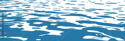 Ripples and water waves, sea surface, vector natural background, banner