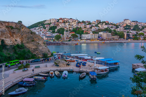 View of marina in Ulcinj, Montenegro