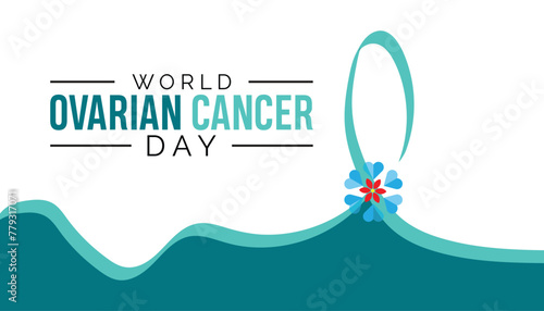 world ovarian cancer day observed every year in May. Template for background, banner, card, poster with text inscription.