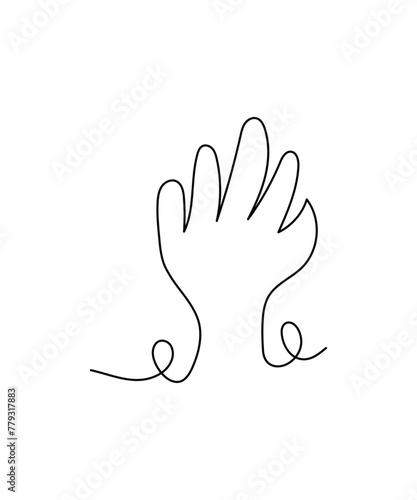 hand line art  vector best line icon.
