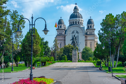 Billede på lærred The Statue of Avram Iancu in Romanian town Targu Mures