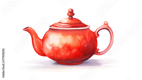 Hand drawn cartoon teapot illustration material 