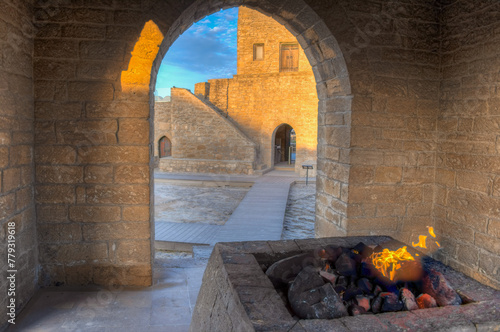 Ateshgah Zoroastrian Fire Temple in Azerbaijan photo