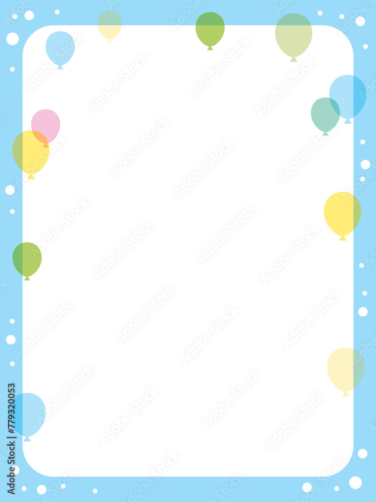 Balloon border background illustration Balloon border background illustration