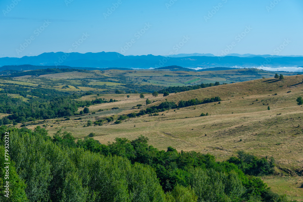 Fototapeta premium Rural countryside of Romania during a summer day