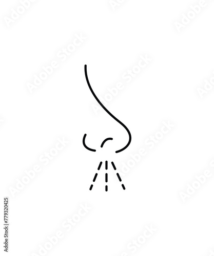 runny nose icon, vector best line icon.