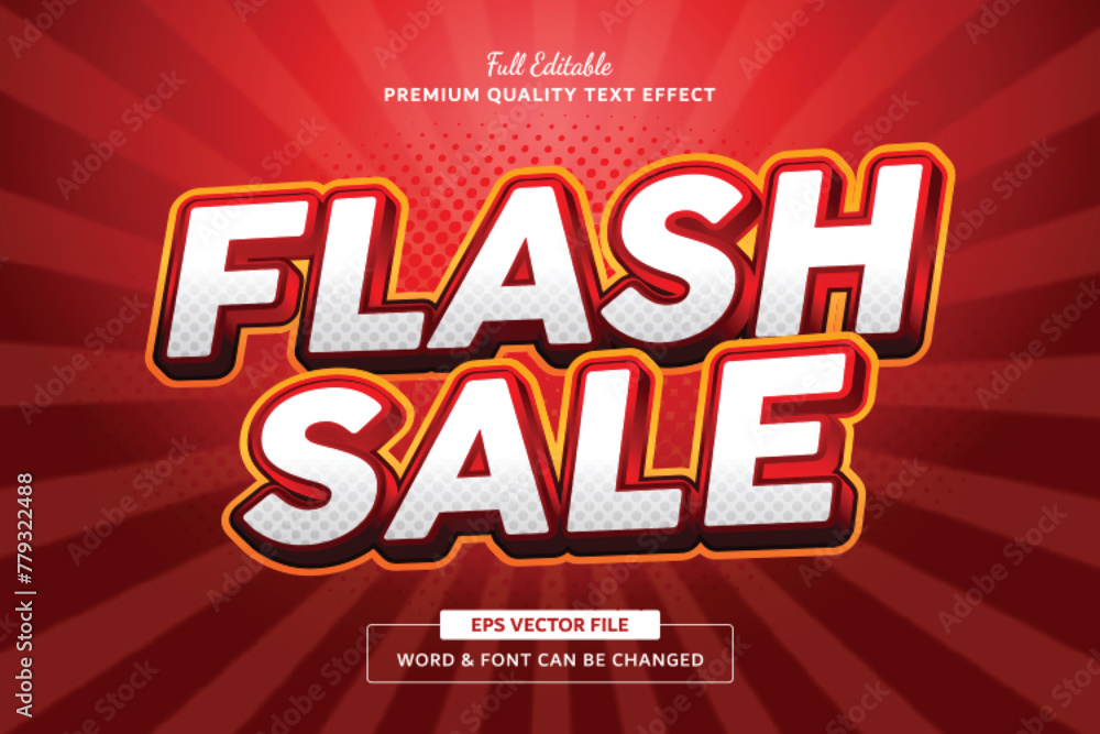 Flash Sale Editable Text Effect Font Style Template