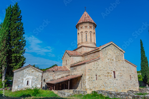 Summer day at Ikalto Monastery in Georgia photo