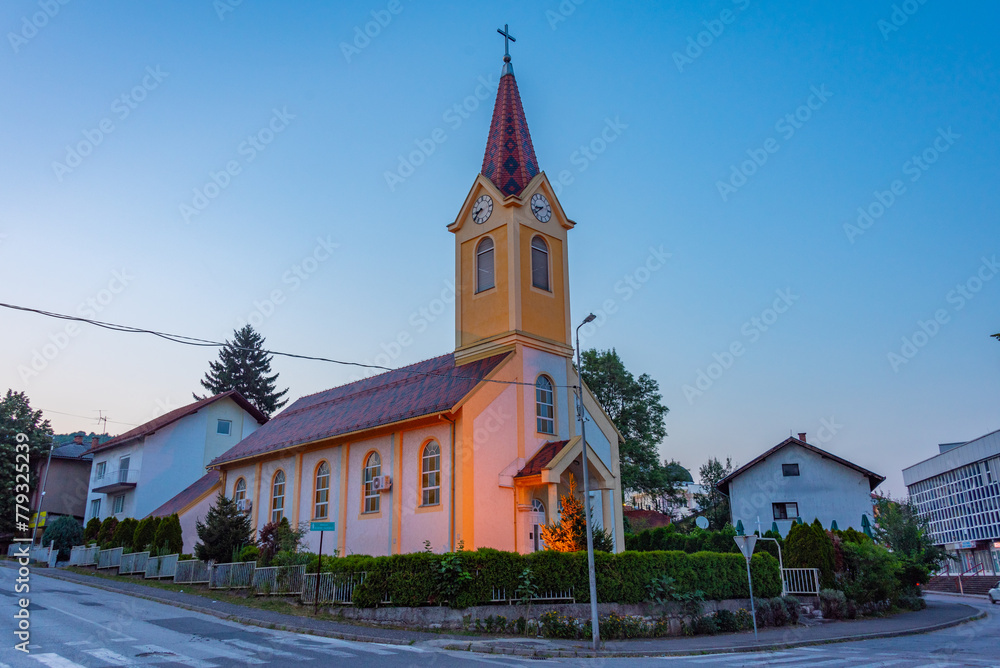 Fototapeta premium Church of the Sacred Heart of Jesus in Doboj, Bosnia and Herzegovina