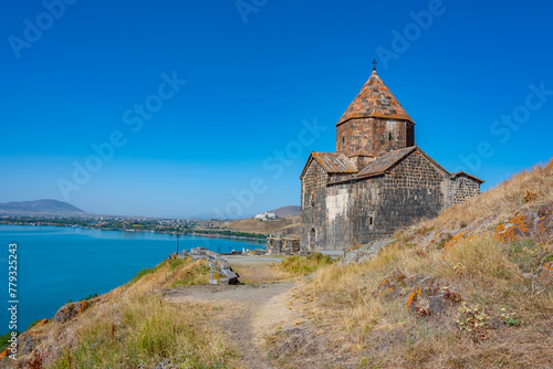 Sunny day at Sevanavank church in Armenia