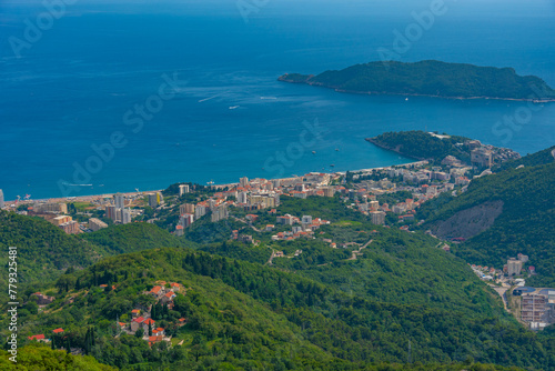 Panorama view of Becici in Montenegro