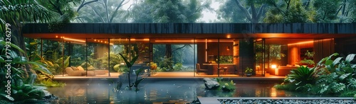 Modern Architecture Blending with Nature  Wooden House by the Water  Serene and Luxurious Outdoor Living