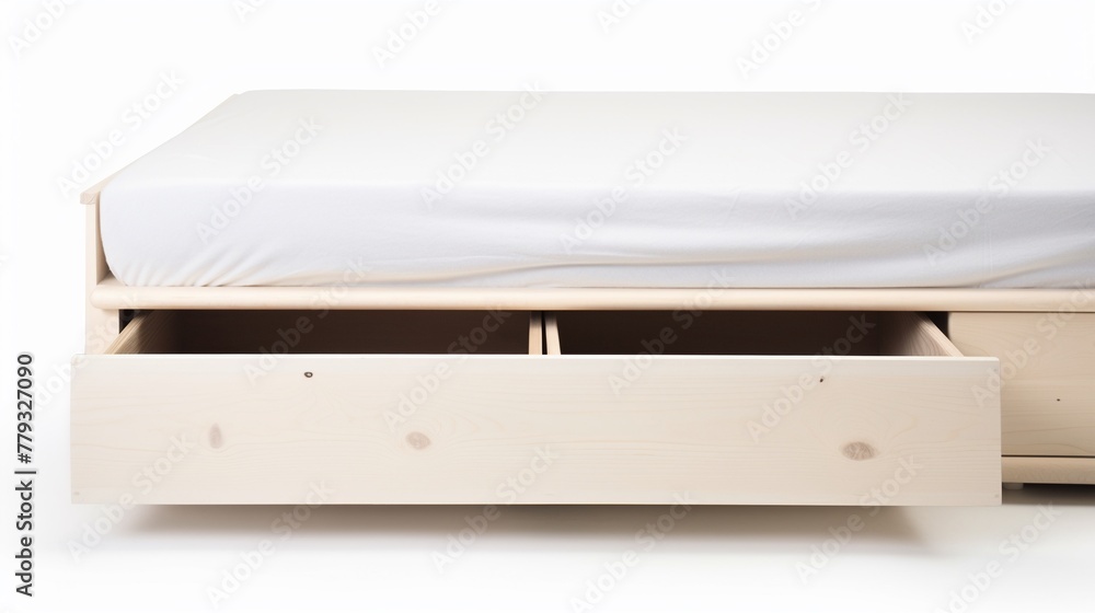 Under-bed storage isolated on white backgroundrealistic, business, seriously, mood and tone Under-bed storage isolated on white backgroundrealistic, business, seriously, mood and tone