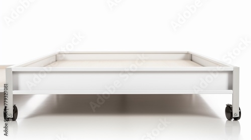 Under-bed storage isolated on white backgroundrealistic, business, seriously, mood and tone