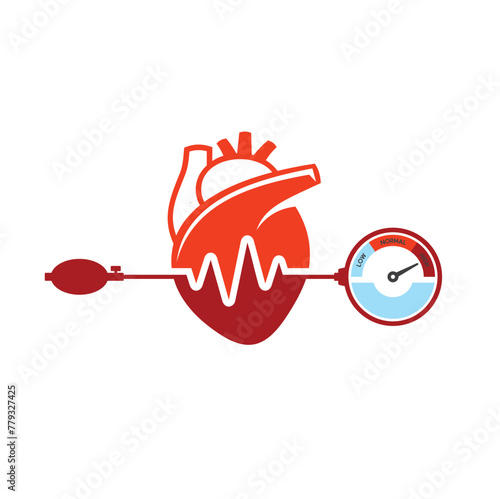 illustration of hypertension or high blood pressure.