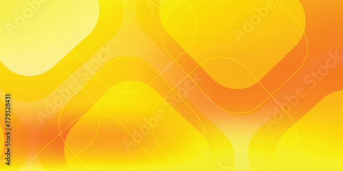 Abstract orange and yellow geometric background. Dynamic shapes composition. vektor illustration photo