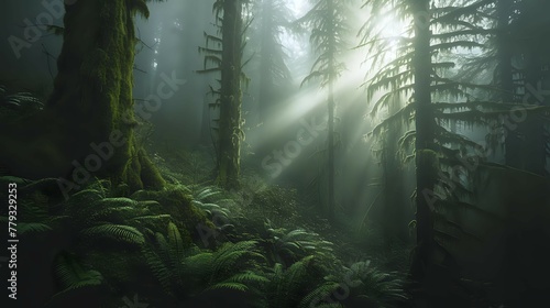 Enchanted Misty Forest./n