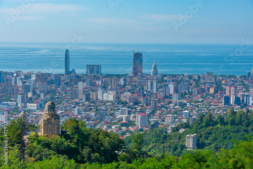 Panorma view of Batumi from Anuria mountain in Georgia