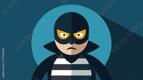 A masked thief representing the idea of hiding ones true intentions and motives while acting through deceit and manipulation.