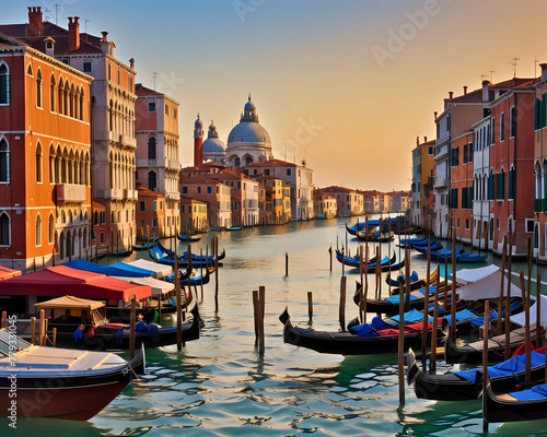 Venice Canal Daytime Scenic View