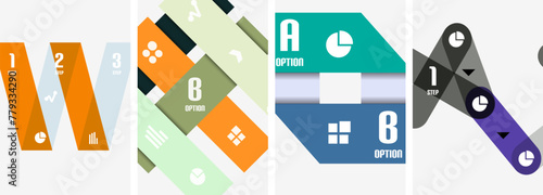 Set of infographic lines poster backgrounds. Vector illustration For Wallpaper, Banner, Background, Card, Book Illustration, landing page