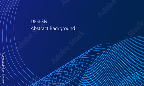 Concept motion design of lines with blue background.