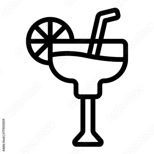 Margarita glass icon
