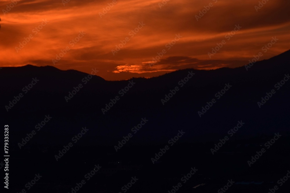 Sunset over the Colorado Mountains