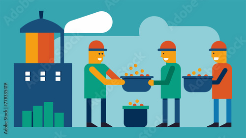 Image In a closeup shot factory workers can be seen reprocessing plastic waste into new plastic pellets promoting a closedloop system in