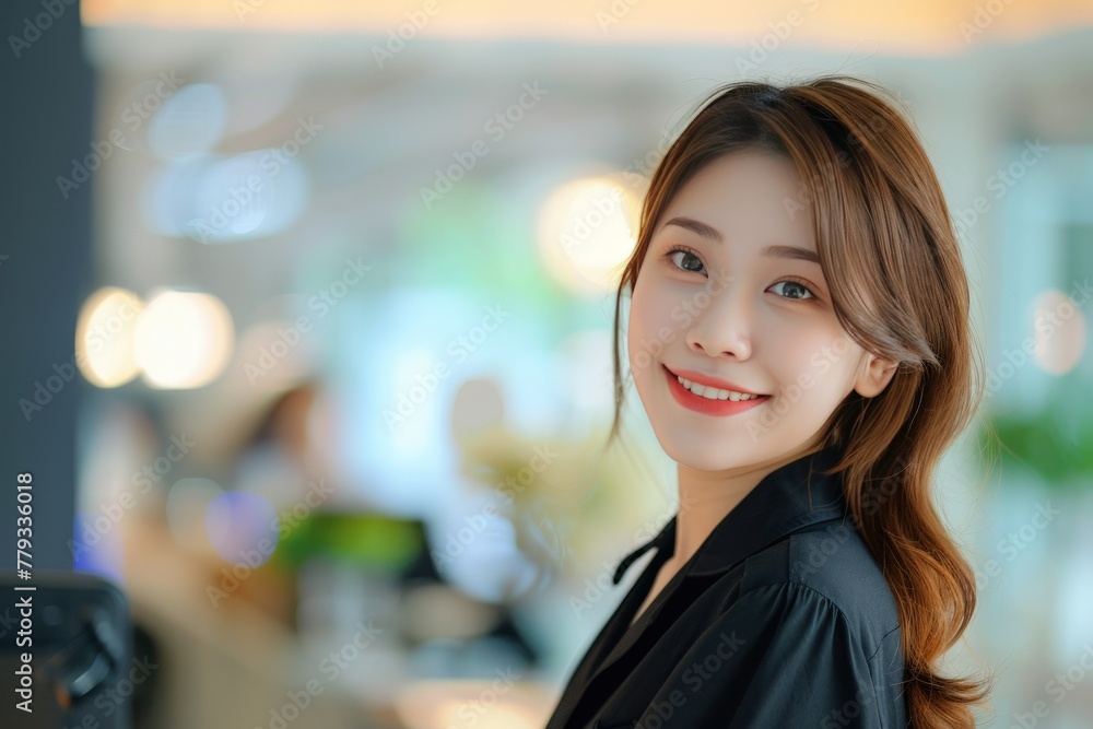 Woman in business customer service