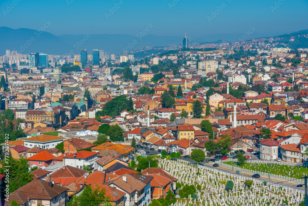 Sarajevo viewed from the Yellow fortress, Bosnia and Herzegovina