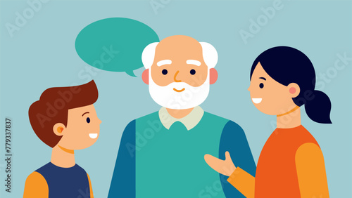 A grandfather gently guides the conversation ensuring every family member has a chance to speak and be heard. His patience and wisdom sets the