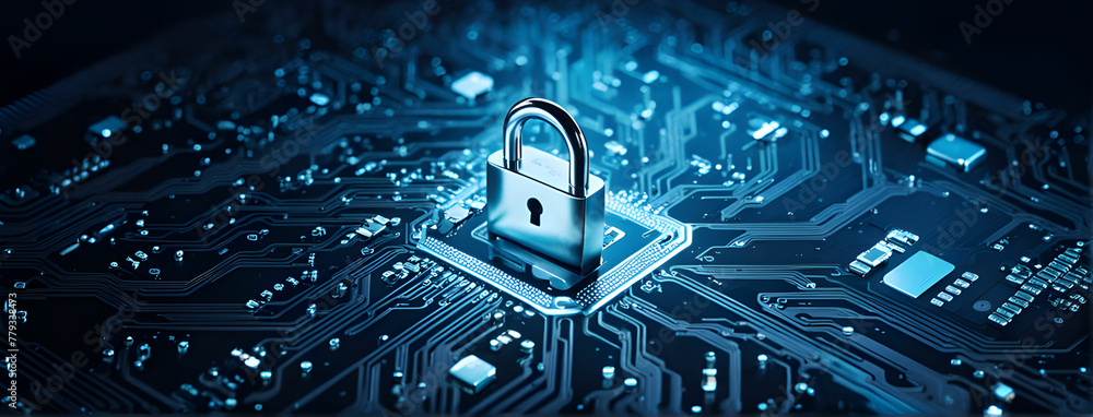 secure connection or cybersecurity service concept of compute ...