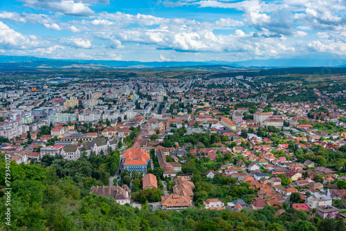 Panorama view of Romanian town Deva
