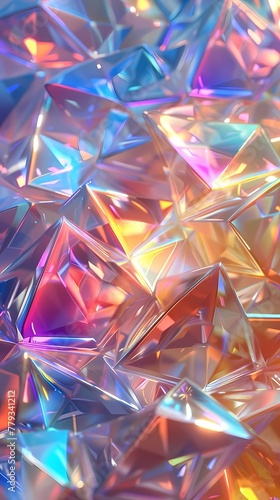 Abstract holigraphic diamond  glitter rainbow color background,  for home decor, wall art, digital art print, wallpaper, background