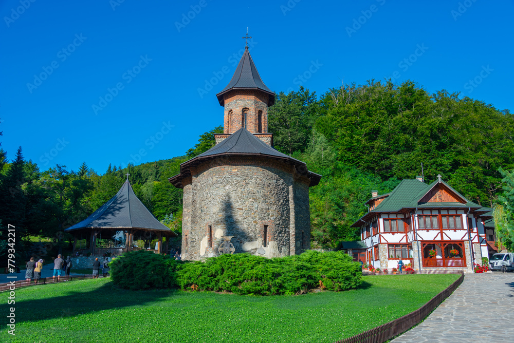 Prislop monastery in Romania during a sunny day Prislop monastery in Romania during a sunny day