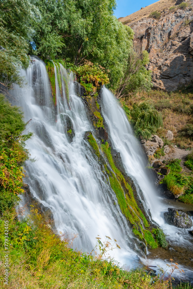 Fototapeta premium Shaki waterfall in Armenia during a sunny day