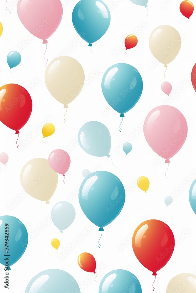Pattern of colored balloons