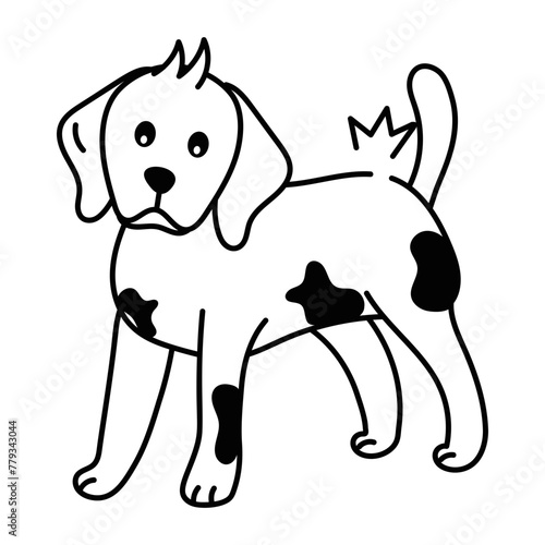 Check out doodle icon of a hound 