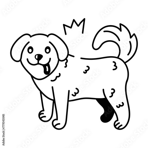 Check out doodle icon of a puppy 