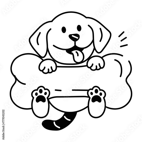 Check out doodle icon of pet treat 