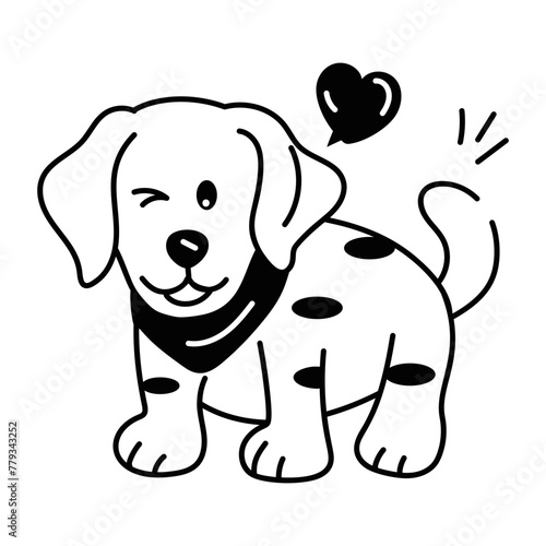 Here’s a doodle icon of a lovely puppy 