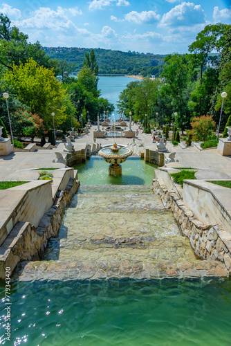Quadro su tela Cascade stairs at Valea Morilor park in Chisinau, Moldova