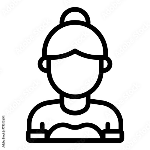 Chut Thai woman traditional avatar icon