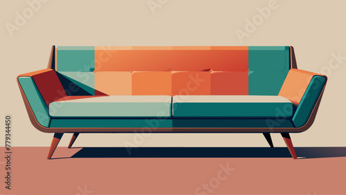 The estate sale explorers heart skipped a beat when they stumbled upon a pristine midcentury modern sofa the sleek lines and vibrant upholstery