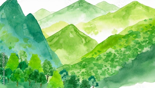 Mountain illustration background.