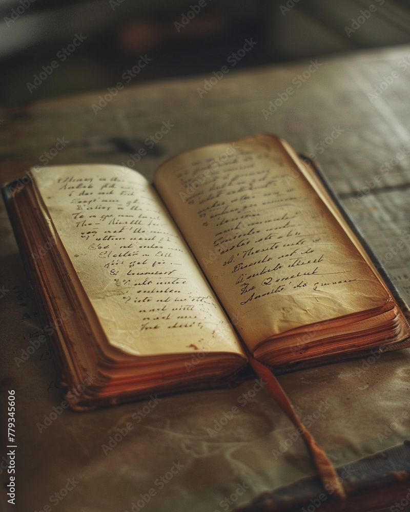 Obraz premium A diary that records not the day that passed but the day that will come, filled with cryptic clues 