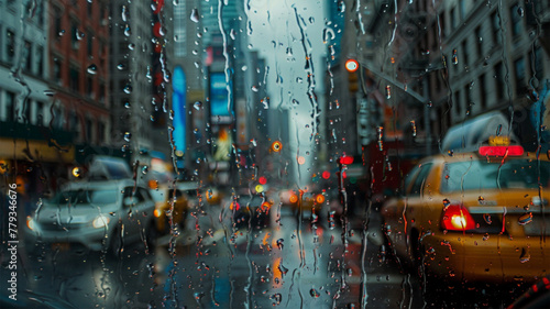 雨滴のガラス窓 © bephoto
