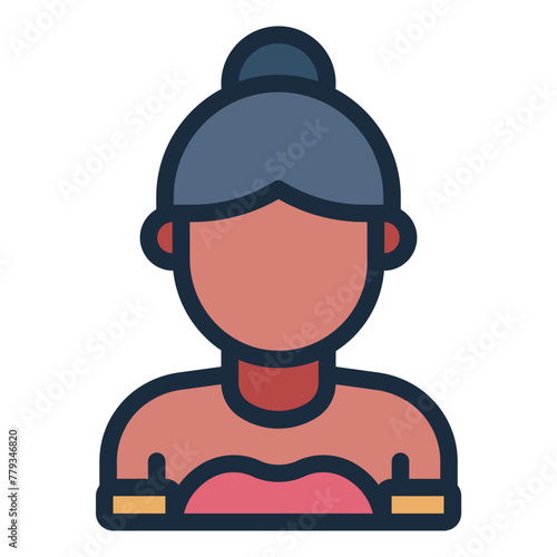Chut Thai woman traditional avatar icon